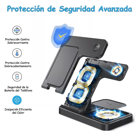 Cargador Inalambrico 3 en 1 para iPhone/iwatch/AirPod